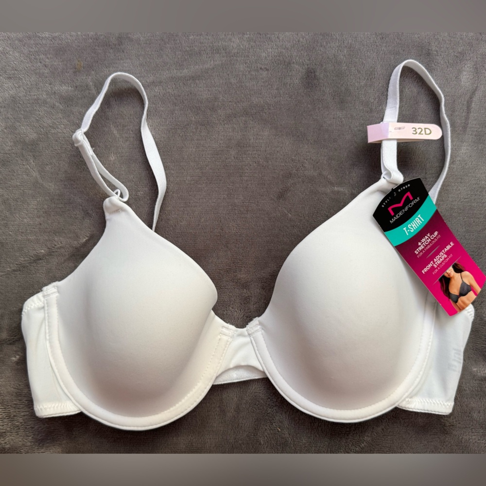Maidenform White T-Shirt Bra